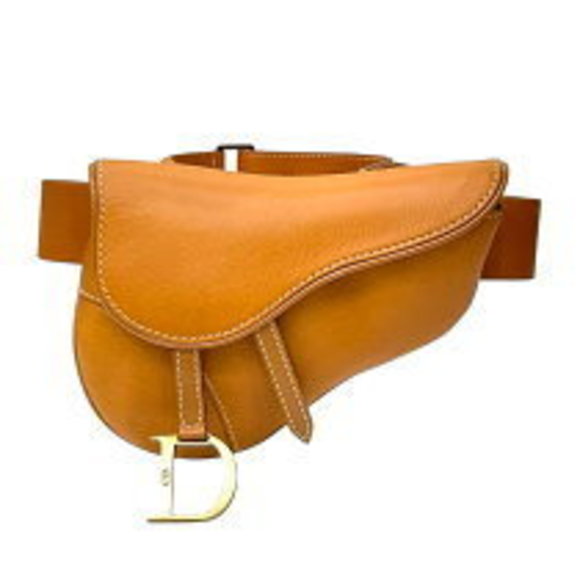 Christian Dior Saddle Waist Bag Brown Calfskin Leather - Picture 1 of 7